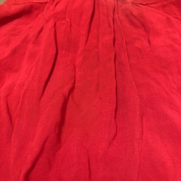 Anthropologie Cloth & Stone red tie blouse button front shirt M 8-10 NWT - Picture 6 of 6